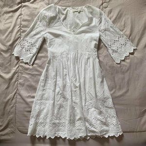 Special ocassion white mini dress from Madewell